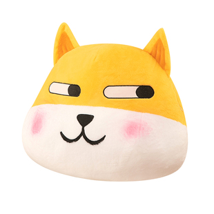 滑稽狗头抱枕毛绒沙发靠垫娃娃玩偶柴犬表情睡觉损友礼物床上枕头