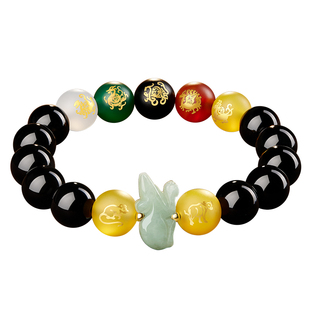 属鼠人吉祥佩戴物淘运阁五岳四神喜合吉宏手链2026马年男女生肖鼠