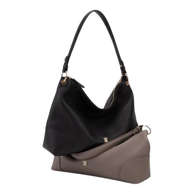 圣诞礼物ELLE新品首发女包荔枝纹HOBO包大容量托特包通勤腋下包