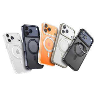 2025支点壳适用iPhone17promax手机壳16p苹果17新款15Plus网红爆款13Pm磁吸带支架12平替14Pro透明Air防摔套