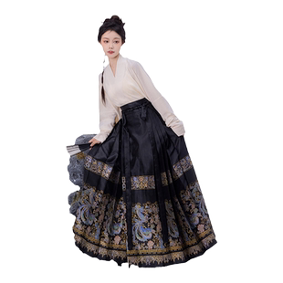 马面裙套装2025新款汉服女改良古装明制上衣日常可穿国风原创春季