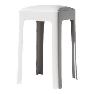 塑料凳子家用加厚可叠放软包方凳现代简约客厅餐桌板凳高级感椅子