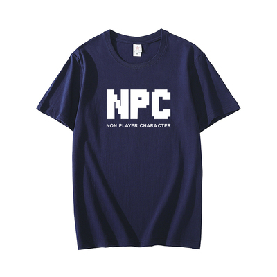 NPC道具合成短袖创意游戏周边纯棉圆领T恤男女青少年学生衣服宅T