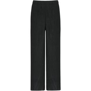 COCOBELLA三宅风立体压褶直筒休闲裤女黑色宽松空气九分裤PA0033