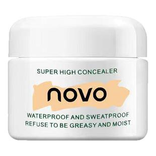 novo光透无暇遮瑕膏眼部泪沟脸部瑕疵斑点痘印干皮纹身遮暇盘女