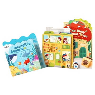 mideer弥鹿果冻贴可水洗反复玩