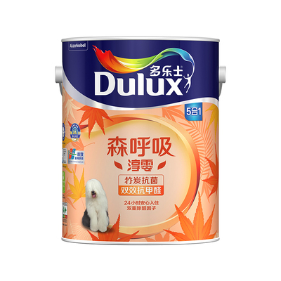 【同城购】多乐士乳胶漆森呼吸环保淳零无添加抗甲醛竹炭抗菌面漆