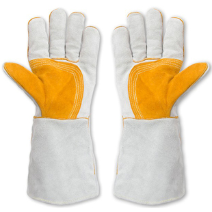 电焊手套加掌防火线明宇MY2015加厚柔软耐磨防烫劳保牛皮焊接手套