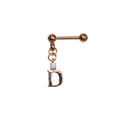 小众钛钢字母英文定制拧扣耳钉