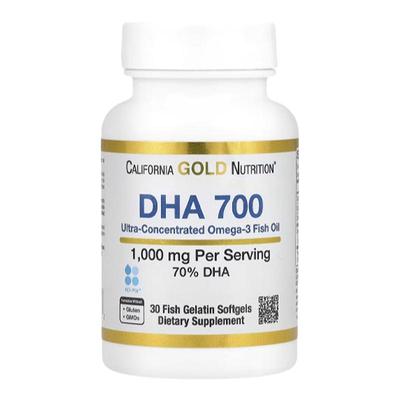 CGN美国进口加州黄金DHA700浓缩深海鱼油6倍高DHA学生备考记忆力