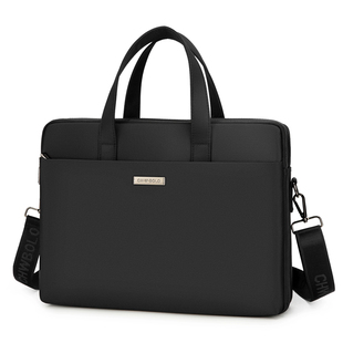 保罗全牛津帆布男士大容量横款手提包商务休闲资料电脑包公文包男