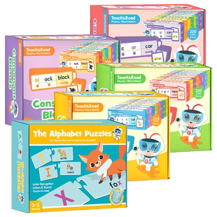 【自营】太空人点读版牛津自然拼读配套儿童字母拼图卡指读卡片少儿英语自然拼读世界ABC字母拼图小学英语自然拼读规则phonics教具