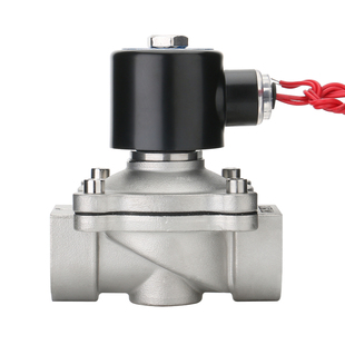 2W不锈钢电磁阀6分一寸AC220VDC24V2寸水阀控制进水4分电磁阀特价