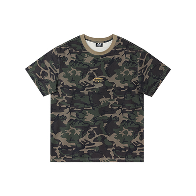FORNINES刺绣凉感速干迷彩短袖t恤男女潮牌正肩情侣上衣夏季半袖