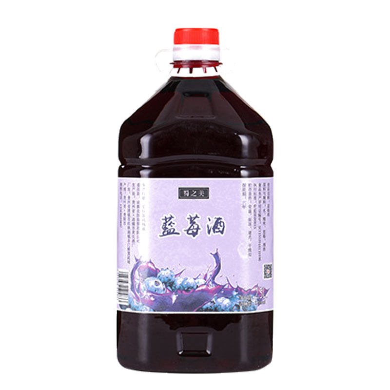 蜀之美厂家直销蓝莓酒蓝莓酿低度自酿水果酒梅子酒甜酒5斤桶装