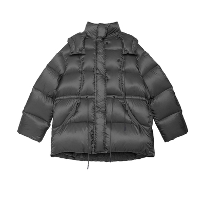 4级防泼水面料 半圆女装[运动]2025秋冬宽松休闲立领连帽羽绒服女