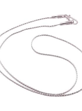 圆肖邦穿针链男女链子锁骨链大通同款可拧扣S925纯银DIY穿珠链