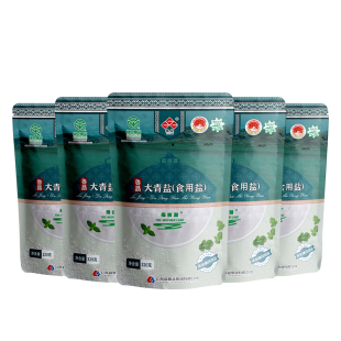 鲁晶大青盐未加碘320g无碘盐无抗结剂母亲湖绿色湖盐不加碘食用盐