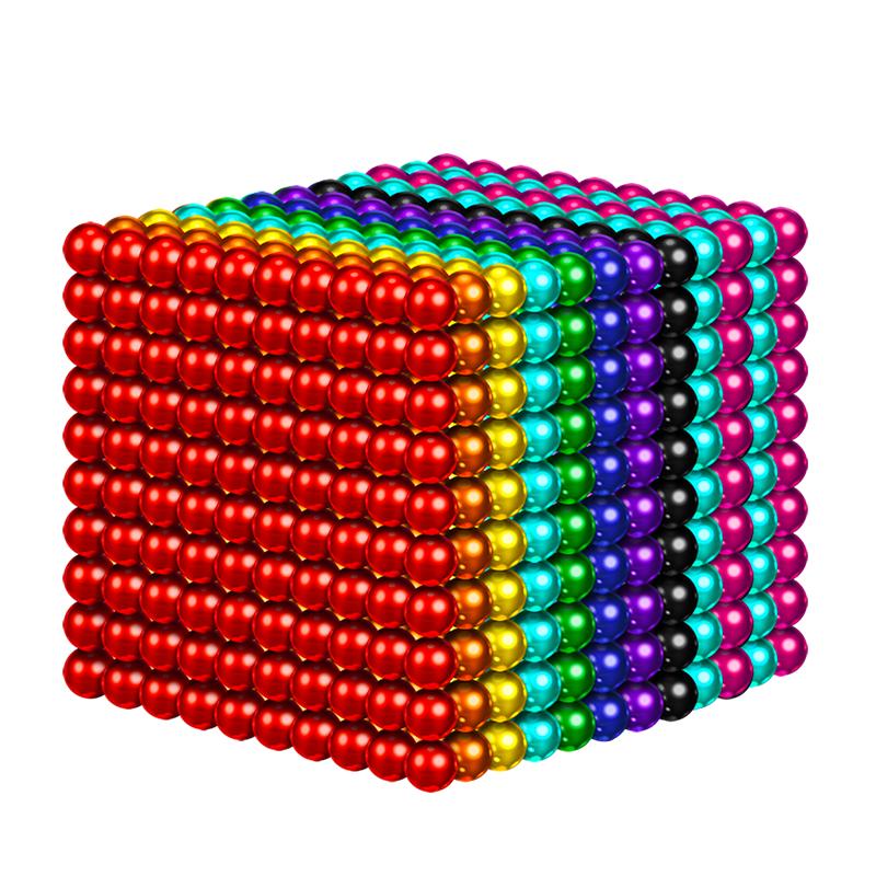 巴克儿童球1000颗拼装磁铁磁力珠球吸铁石八岁烧脑高智商益智玩具