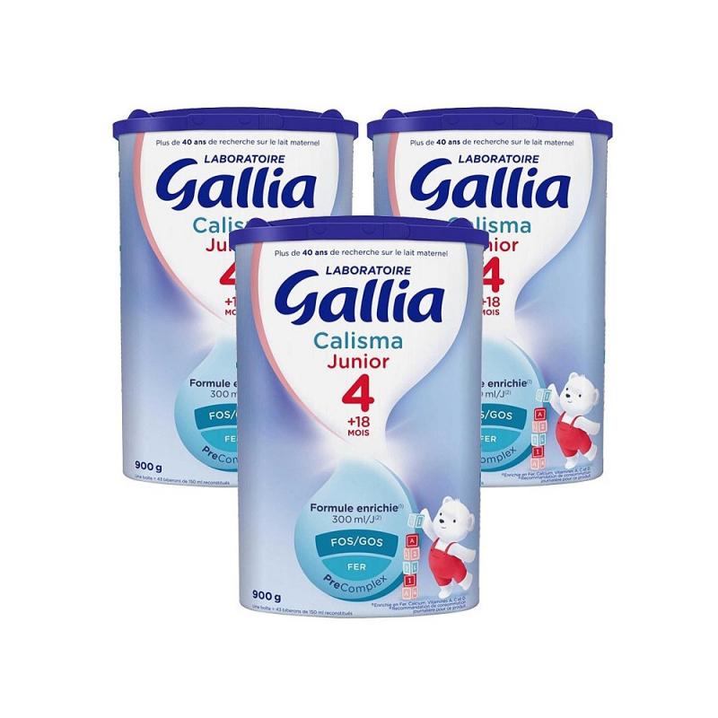 欧洲直邮Gallia 达能佳丽雅4段标准型婴儿奶粉900G*3罐18个月以上