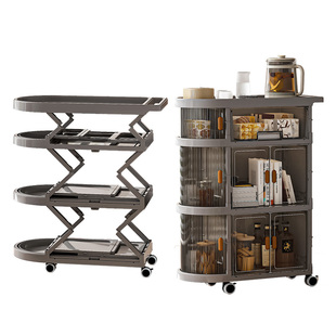 可移动小推车客厅沙发边几侧边柜家用零食置物架卧室茶几餐边柜