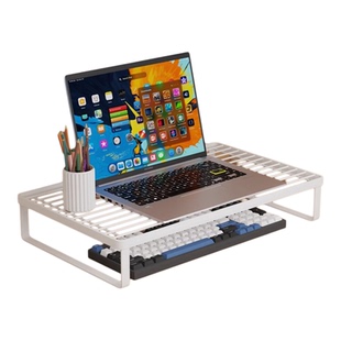 笔记本电脑支架散热底座烧烤架支撑架家用桌面增高台支架托悬空办公桌宿舍加高显示器增高台铁艺散热架支架子