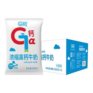 天润新疆早餐牛奶盖瑞高钙调制乳袋装整箱200g*12袋