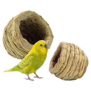 草编鸟窝玄凤牡丹虎皮鹦鹉芦丁鸡珍珠草窝鸟巢繁殖箱保暖挂窝用品