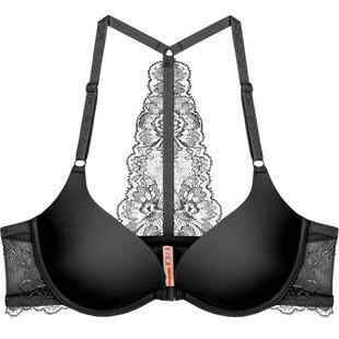 夏娃的诱惑内衣女蕾丝前扣美背小胸显大聚拢性感文胸外扩上托胸罩