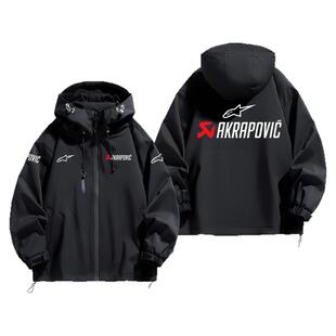 Akrapovic联名款a星天蝎摩托车骑行服同款防风冲锋衣外套夹克秋冬