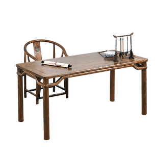 书画桌实木书法桌榆木新中式画案家用书桌琴桌毛笔练字简约国学桌