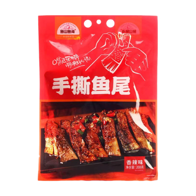 鱼山鱼海香辣鱼排鱼尾208g