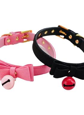 pu脖环颈链铃铛女仆项圈cos拍照