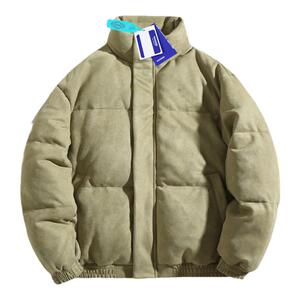 WASSUP男士麂皮绒棉服男秋冬季加厚短款面包服2024新款高级感外套