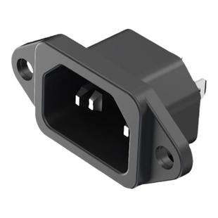 国标品字插座10A 250VAC公座带耳螺丝固定电饭锅热水壶充电三插口