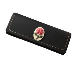 收纳包玫瑰轻奢文艺复古清新墨镜太阳镜收纳盒框架眼镜盒便携女