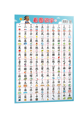 幼儿园看图识字挂图早教启蒙认字