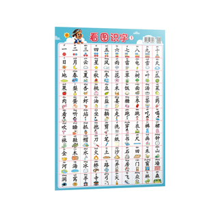 幼儿园看图识字挂图儿童启蒙早教认字汉字表墙贴幼小衔接学习神器