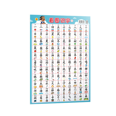 幼儿园看图识字挂图早教启蒙认字