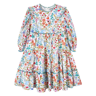 女童连衣裙2026新款儿童裙子春季洋气公主裙大童碎花裙春装童装女