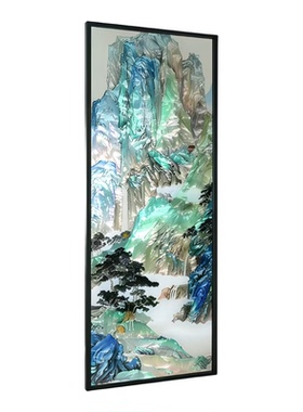 手绘珐琅彩百鸟朝凤隔断画定制