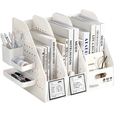 神秘小煤球~洞洞板桌面书立架