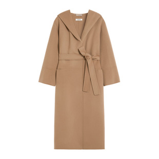 【天猫】MaxMara 女装绵羊毛连帽大衣9016175306