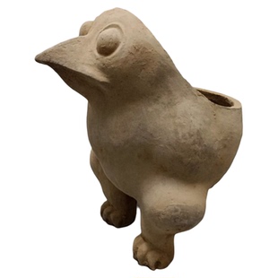 仿古陶器摆件仰韶文化鹰形尊陶鼎古物复制品家居饰品摆件酒店装饰