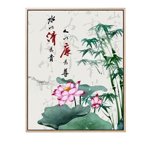 廉洁廉政 数字油画diy填色荷花卉爱国红色主题手工装饰油彩画新款