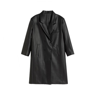 INSOMNIA失眠者 原创垫肩宽松中长款小众设计感高级加厚皮大衣男