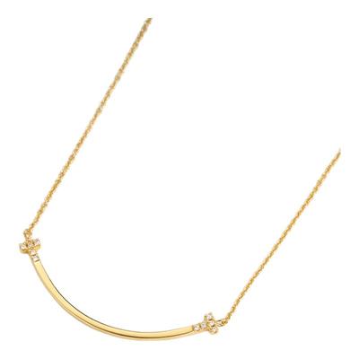 S925纯银笑脸项链镀18K金