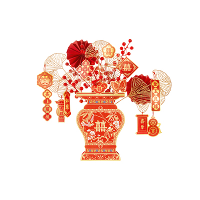 故宫淘宝喜结良缘仿真花