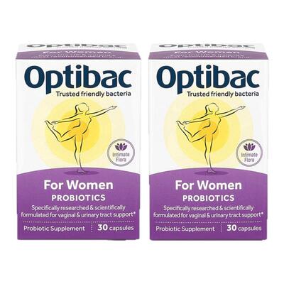 欧洲直邮英国药房Optibac女性益生菌胶囊私处调理平衡菌群30粒*2