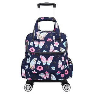 16寸拉杆旅行包防水便携轻便旅行袋登机包万向轮行李袋外出收纳包